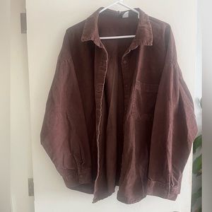 H&M ribbed button up